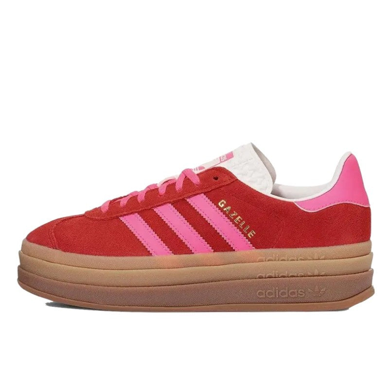 Adidas Gazelle Bold Collegiate Red Lucid Pink - IH7496