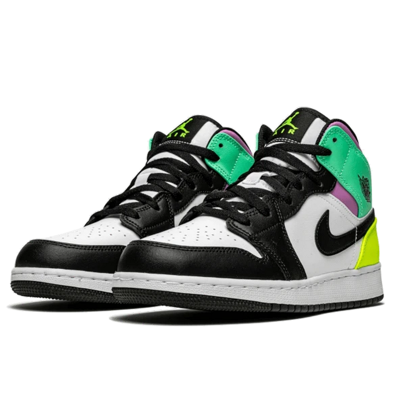 Air Jordan Air Jordan 1 Mid Pastel Black Toe - 554725-175