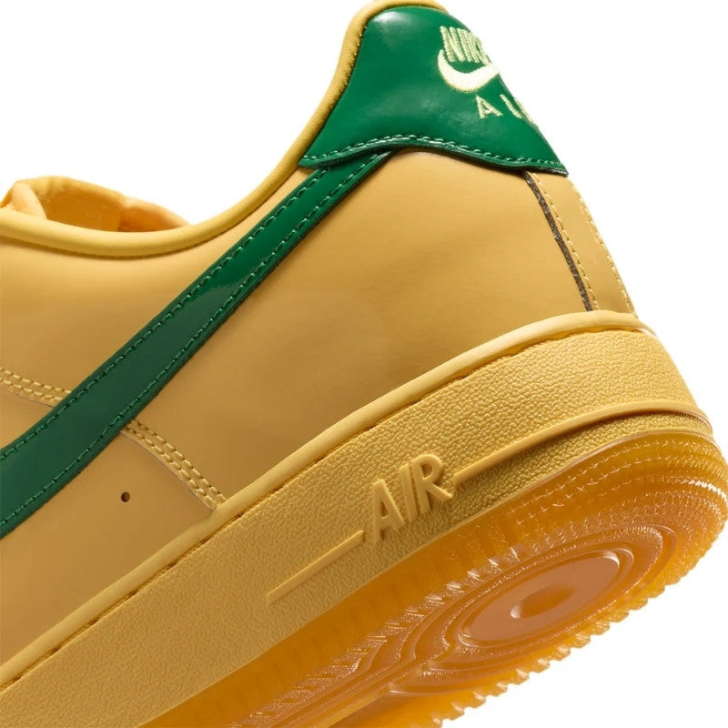 Nike Air Force 1 Low Patent Leather Topaz Gold Pine Green - IO4489-700