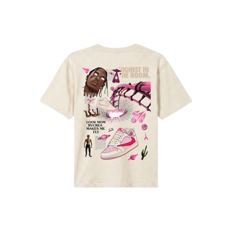 ENCORE Sneakers X RVCREA Travis Pack Pink T-Shirt (Natural)