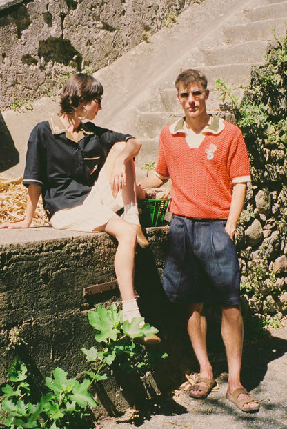 Le polo en maille "Abricot"