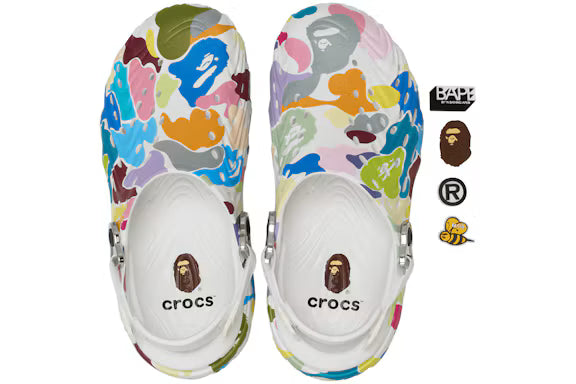 Crocs x Bape Echo II Clog Pure Rainbow Camo White