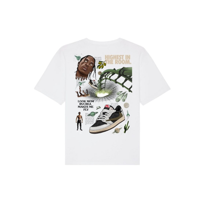 ENCORE Sneakers X RVCREA Travis Olive T-Shirt (White)