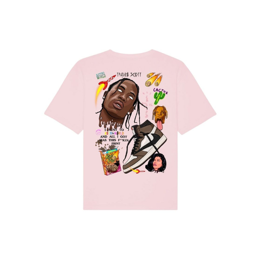 ENCORE Sneakers X RVCREA 'Travis HI Mocha' T-shirt (Pink)