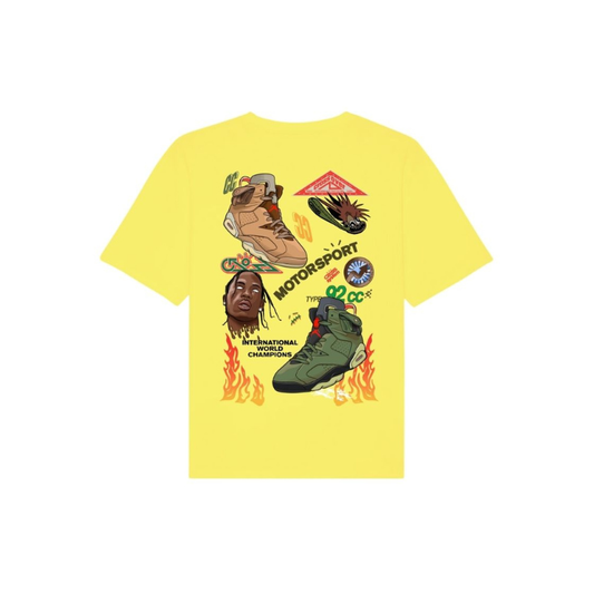 ENCORE Sneakers X RVCREA 'J6 TRAVIS X2' T-shirt (YELLOW)
