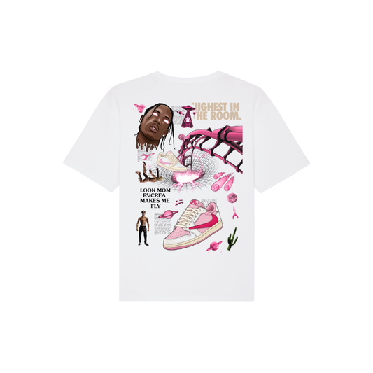 ENCORE Sneakers X RVCREA Travis Pack Pink T-Shirt (White)