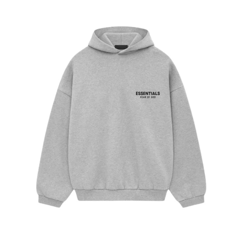 Hoodie Fear of God Essentials Fleece Light Heather Gray FW24