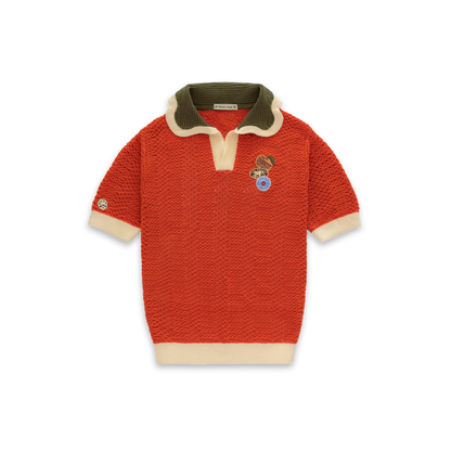 Le polo en maille "Abricot"