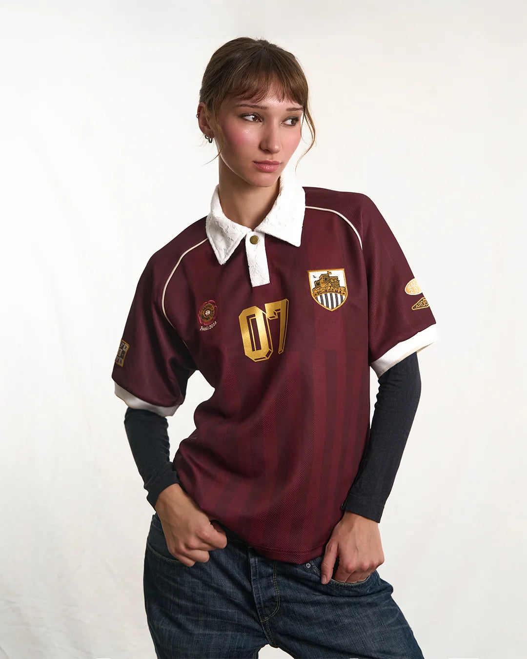 Maison ATNV - Maillot R.C.C cerise noire