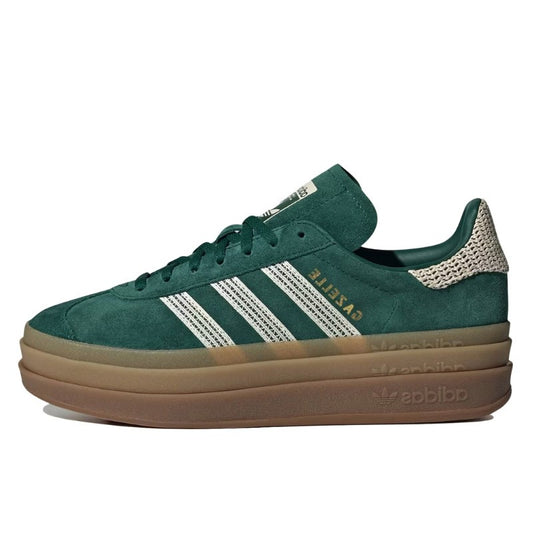 Adidas Gazelle Bold Collegiate Green White Gold - JS3358