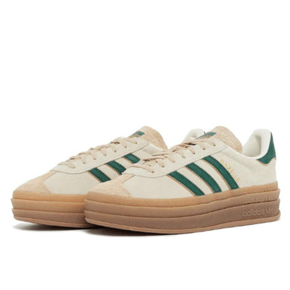 Adidas Gazelle Bold Magic Beige Collegiate Green - ID7056