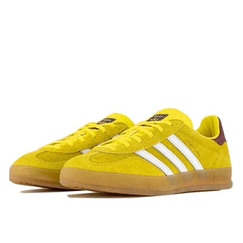 Adidas Gazelle Indoor Bright Yellow Burgundy - IE7003