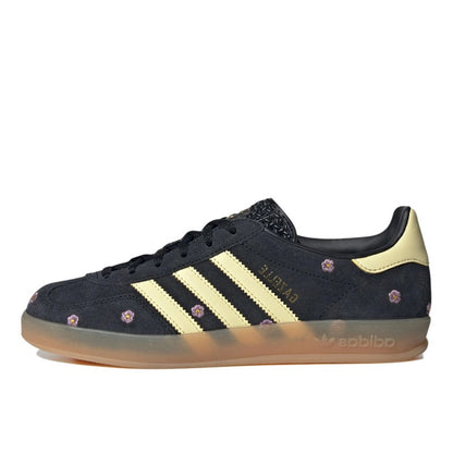 Adidas Gazelle Indoor Core Black Almost Yellow Floral - IF4490