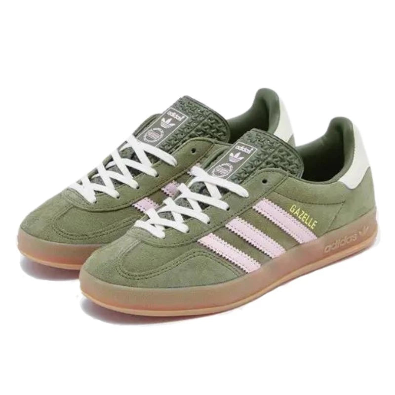 Adidas Gazelle Indoor Focus Olive Clear Pink - JH6475