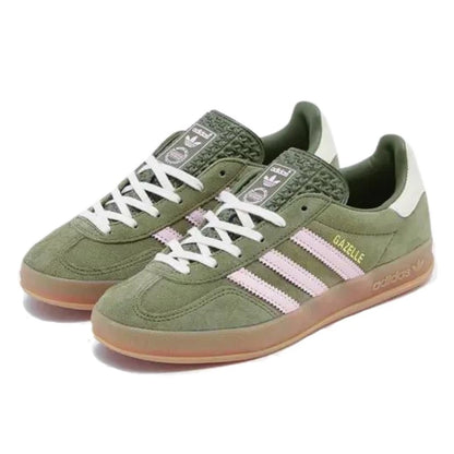 Adidas Gazelle Indoor Focus Olive Clear Pink - JH6475