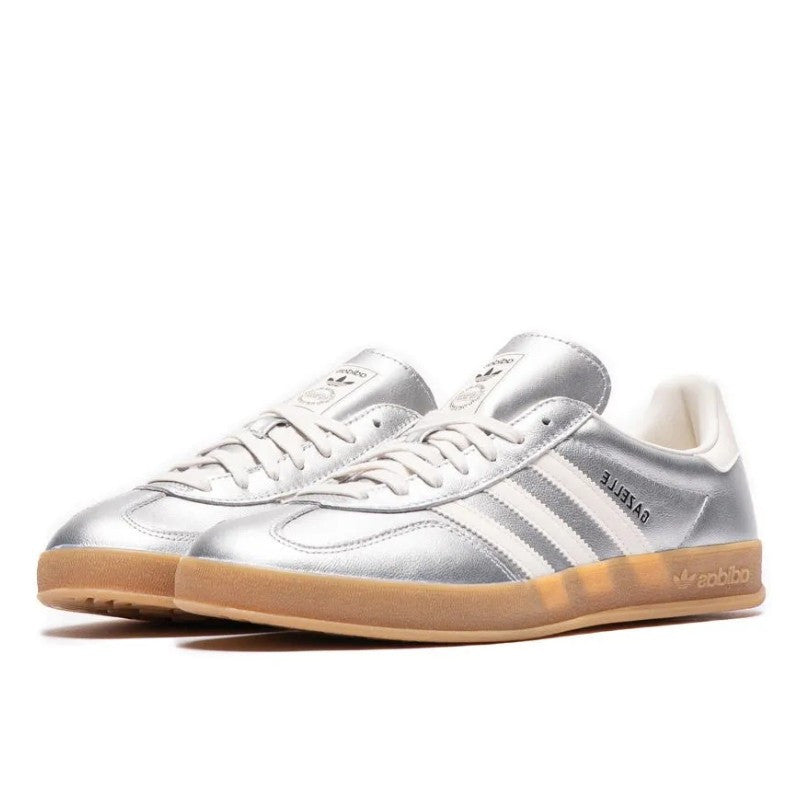 Adidas Gazelle Indoor Silver Metallic Core White - JR1206