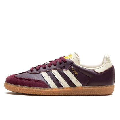 Adidas Samba OG Maroon Gold Metallic - ID0477