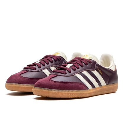 Adidas Samba OG Maroon Gold Metallic - ID0477