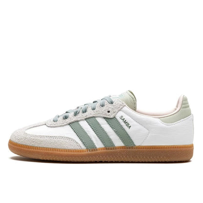 Adidas Samba OG  Cloud White Silver Green - ID0492