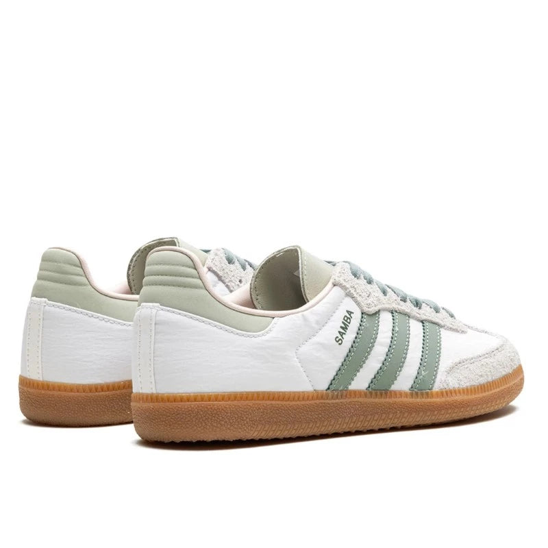 Adidas Samba OG  Cloud White Silver Green - ID0492