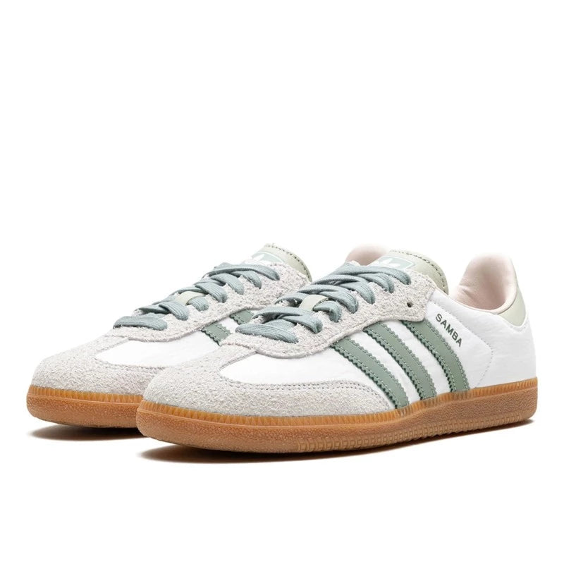 Adidas Samba OG  Cloud White Silver Green - ID0492