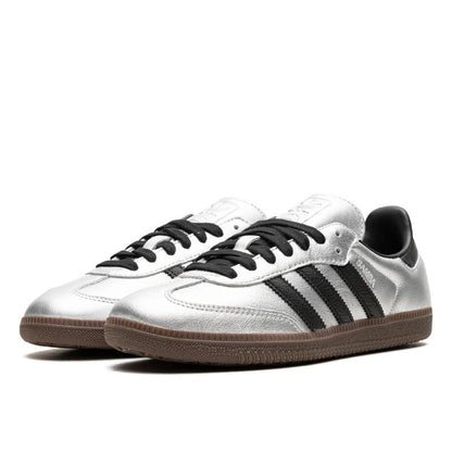 Adidas Samba OG Silver Metallic Black Gum - JI4218