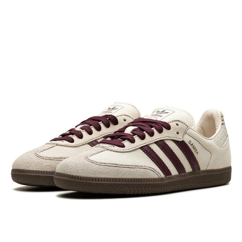 Adidas Samba OG Wonder White Maroon - IG1987