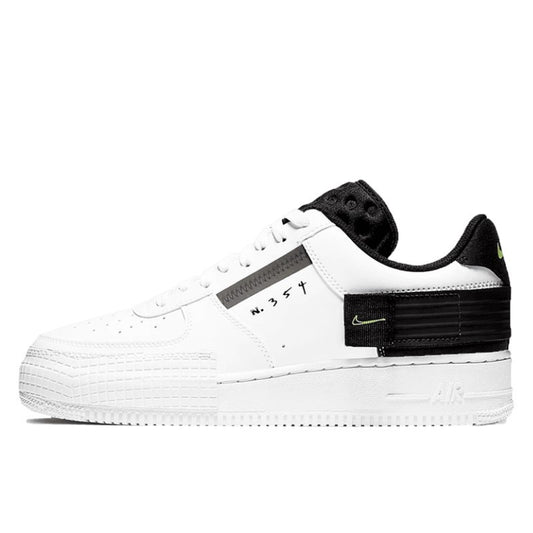 Nike Air Force 1 Low Drop Type White Black Volt - AT7859-101