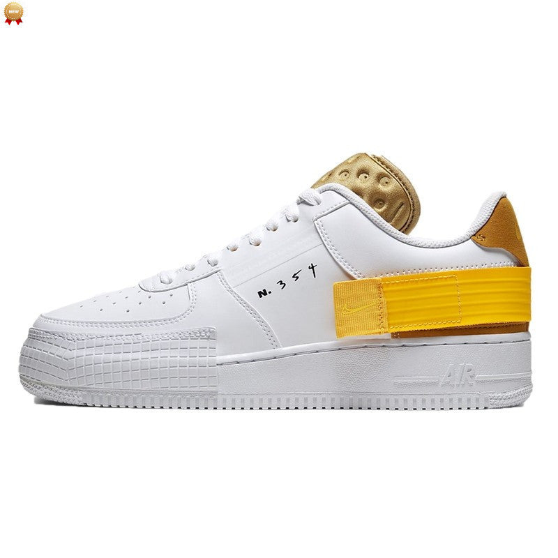 Nike Air Force 1 Low Drop Type White Gold Yellow - AT7859-100