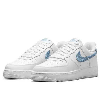 Nike Air Force 1 Low '07 Essential White Worn Blue Paisley - DH4406-100