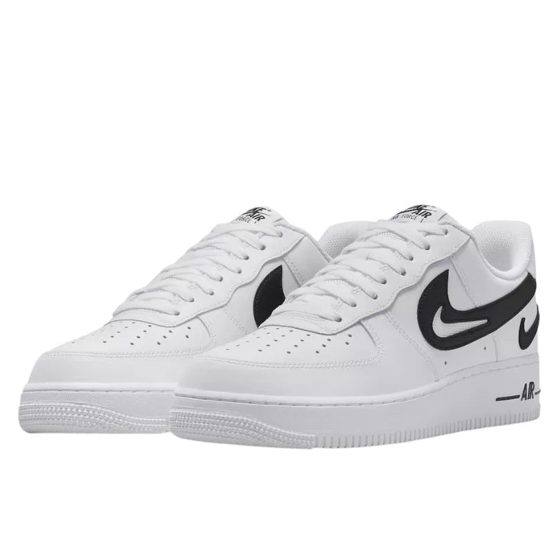 Nike Air Force 1 Low '07 FM Cut Out Swoosh White Black - DR0143-101