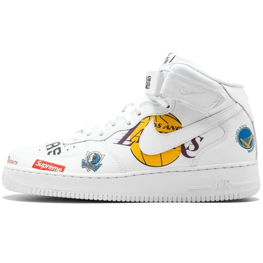 Nike Air Force 1 Mid Supreme NBA White - AQ8017-100