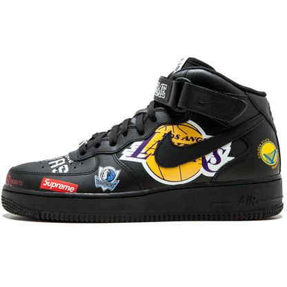 Nike Air Force 1 Mid Supreme NBA Black - AQ8017-001