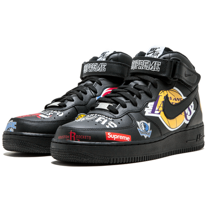 Nike Air Force 1 Mid Supreme NBA Black - AQ8017-001