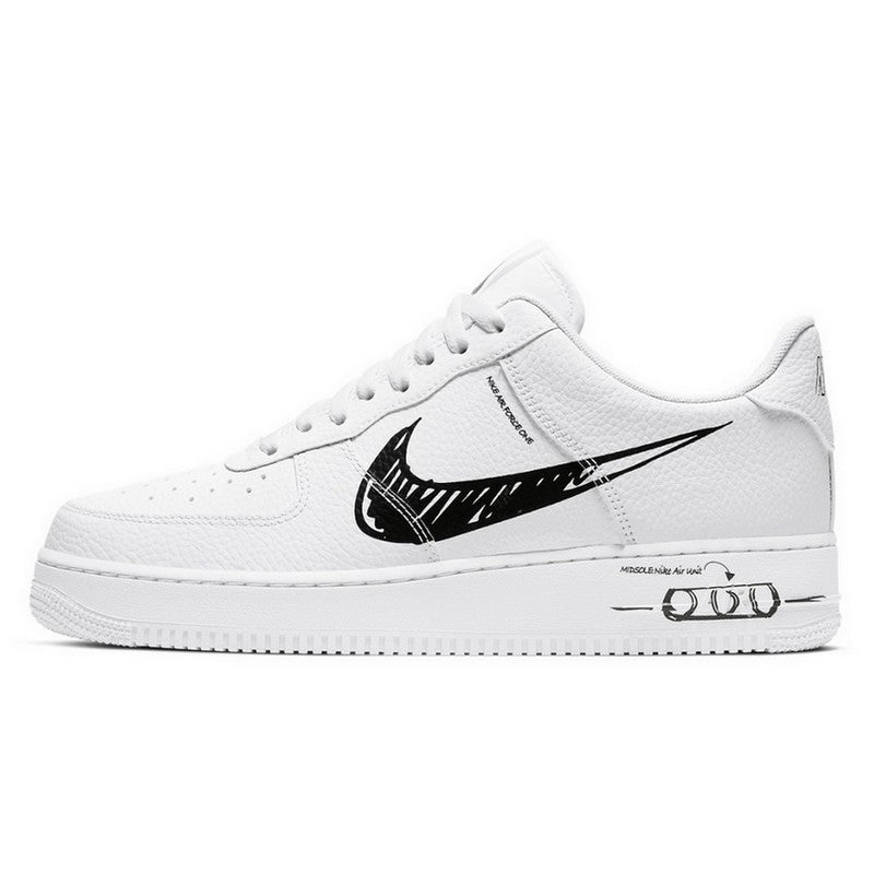Nike Air Force 1 Low Sketch White Black - CW7581-101 / DM3177-100