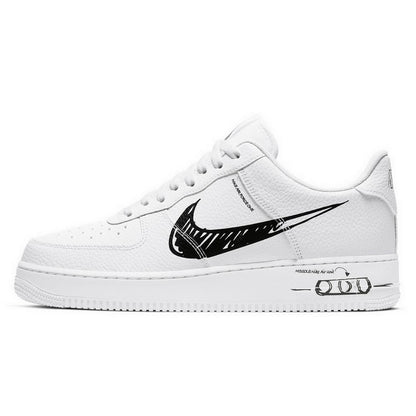 Nike Air Force 1 Low Sketch White Black - CW7581-101 / DM3177-100
