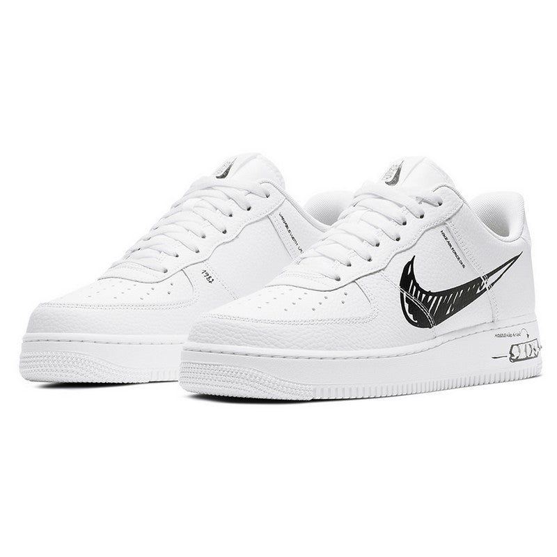 Nike Air Force 1 Low Sketch White Black - CW7581-101 / DM3177-100