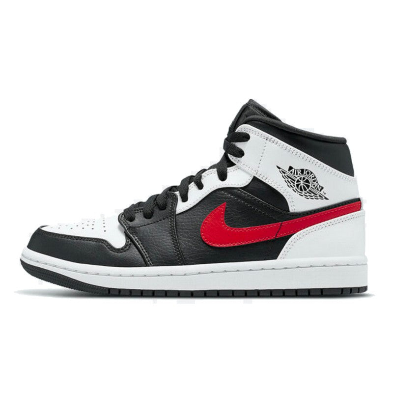 Air Jordan Air Jordan 1 Mid Black Chile Red White - 554724-075 / 554725-075