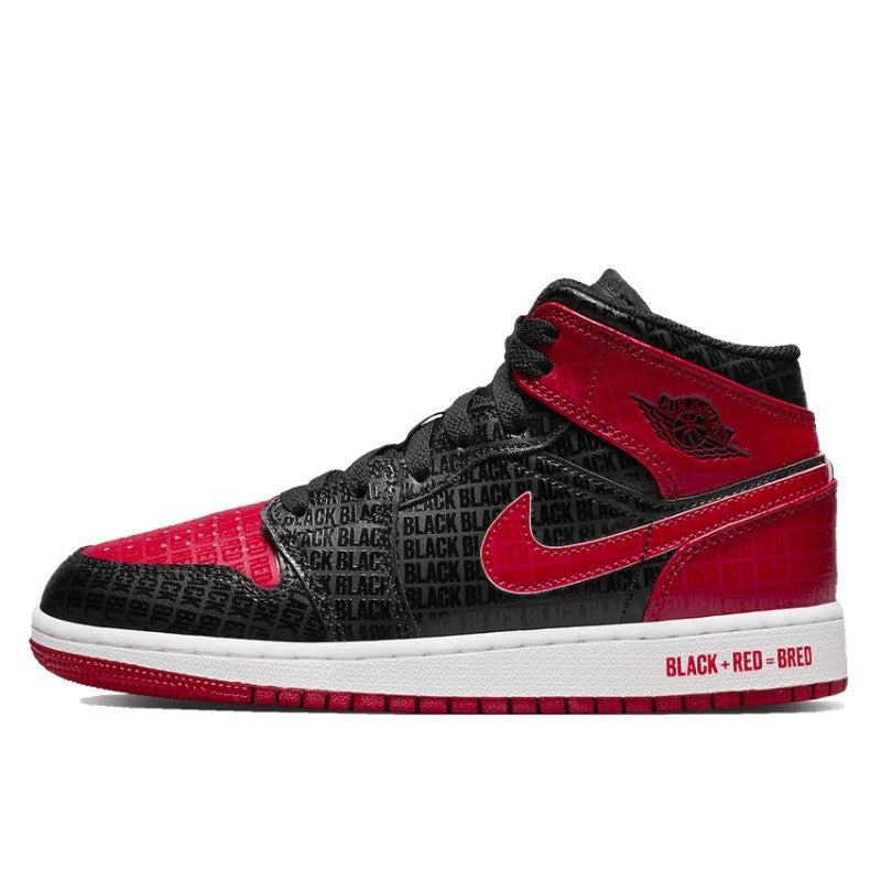 Air Jordan Air Jordan 1 Mid Bred Text - DM9650-001
