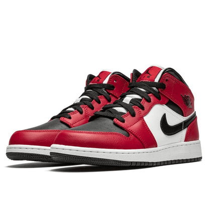 Air Jordan Air Jordan 1 Mid Chicago Black Toe - 554724-069 / 554725-069