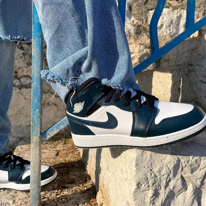 Air Jordan Air Jordan 1 Mid Dark Teal - 554724-411 / 554725-411