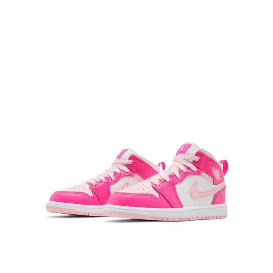 Air Jordan Air Jordan 1 Mid White Fierce Pink (PS) - FD8781-116