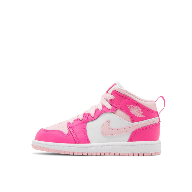 Air Jordan Air Jordan 1 Mid White Fierce Pink (PS) - FD8781-116