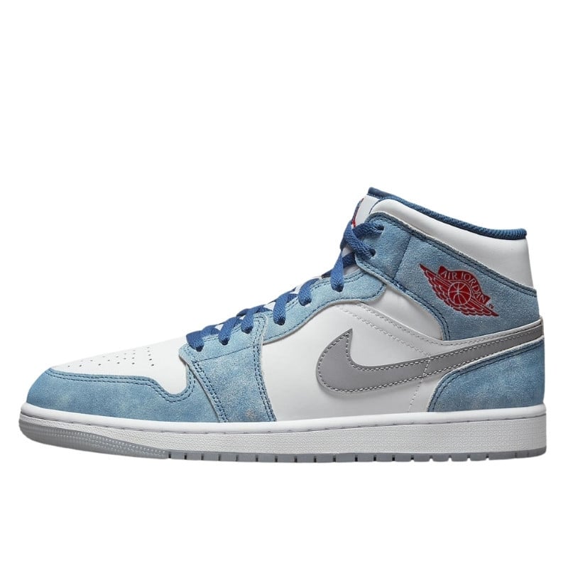 Air Jordan Air Jordan 1 Mid French Blue Fire Red - DN3706-401 / DR6235-401