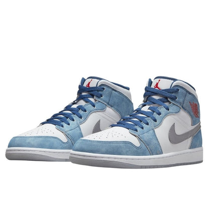 Air Jordan Air Jordan 1 Mid French Blue Fire Red - DN3706-401 / DR6235-401