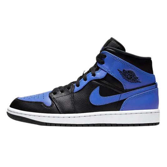 Air Jordan Air Jordan 1 Mid Hyper Royal Tumbled Leather - 554725-077 / 554724-077