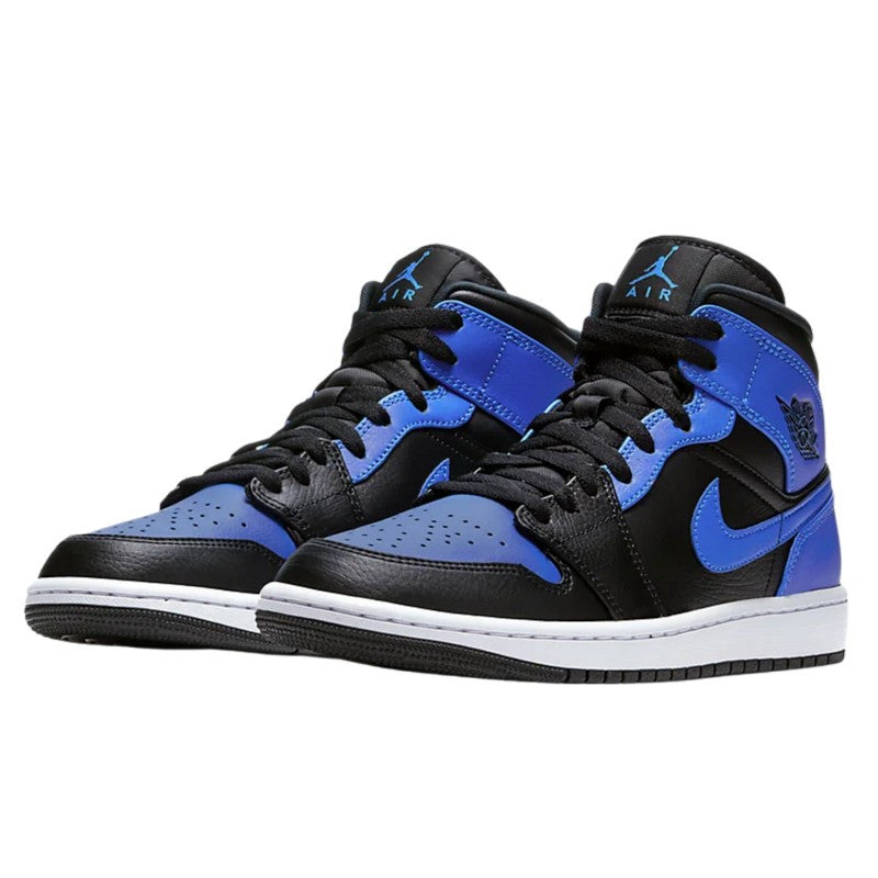 Air Jordan Air Jordan 1 Mid Hyper Royal Tumbled Leather - 554725-077 / 554724-077