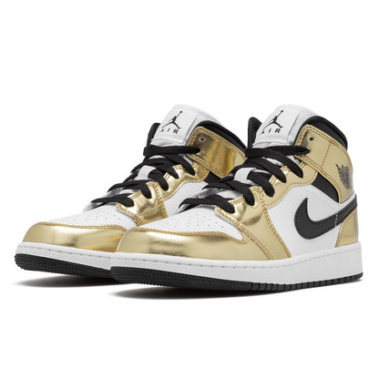 Air Jordan Air Jordan 1 Mid White Metallic Gold - DC1419-700 / DC1420-700