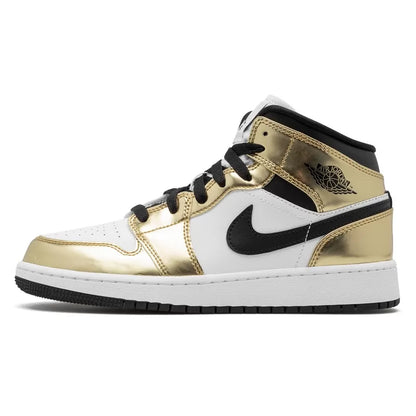 Air Jordan Air Jordan 1 Mid White Metallic Gold - DC1419-700 / DC1420-700
