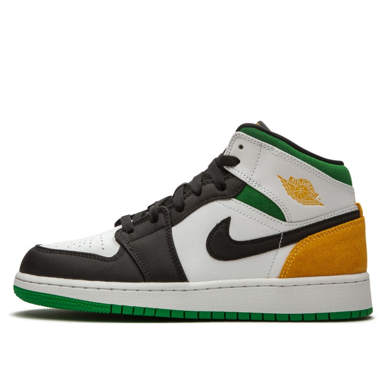 Air Jordan Air Jordan 1 Mid SE White Laser Orange Lucky Green - 852542-101 / BQ6931-101